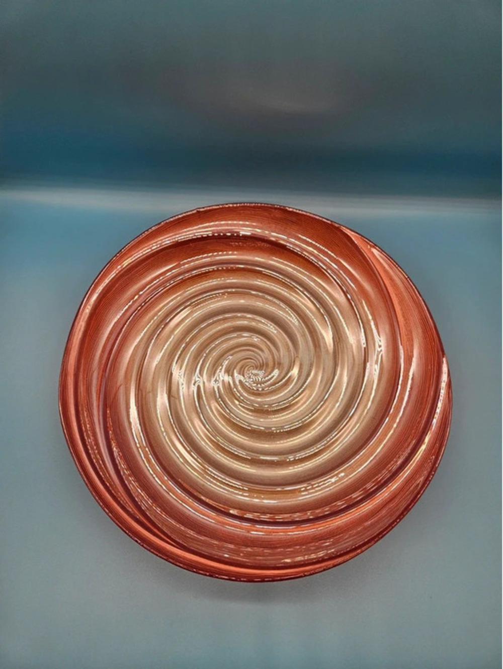Peach Swirl Glass Bowl